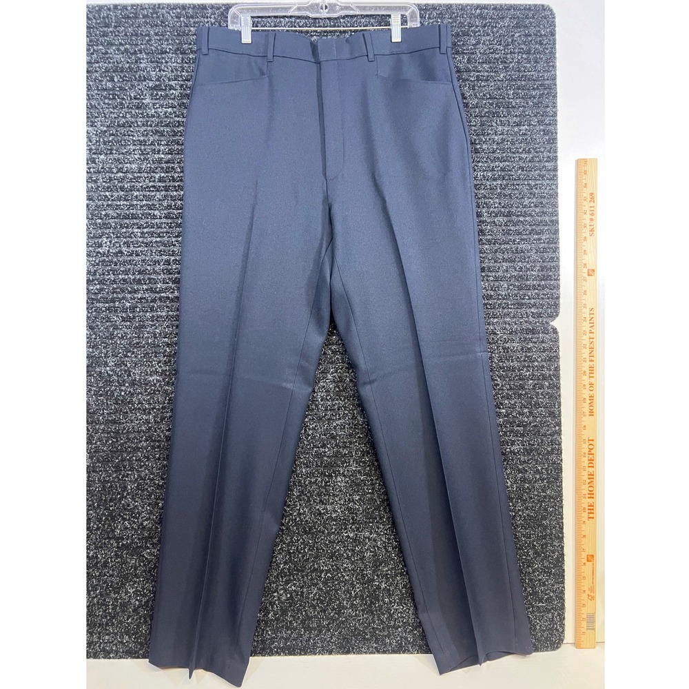 1970's Levi's Action Slacks Dress Pants Business Casual Career Blue‎ Men's 36x32
